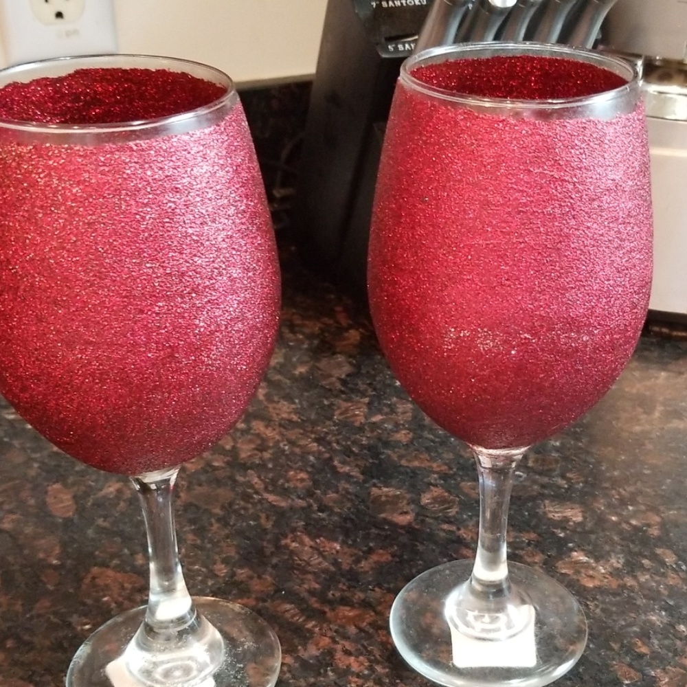Red or Brick Red Bling Glitter Stems - Picture 3 of 3